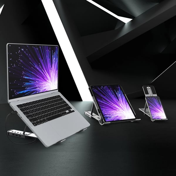 j5create JTS223-N Kannettavan teline USB™ 4-porttisella keskittimellä