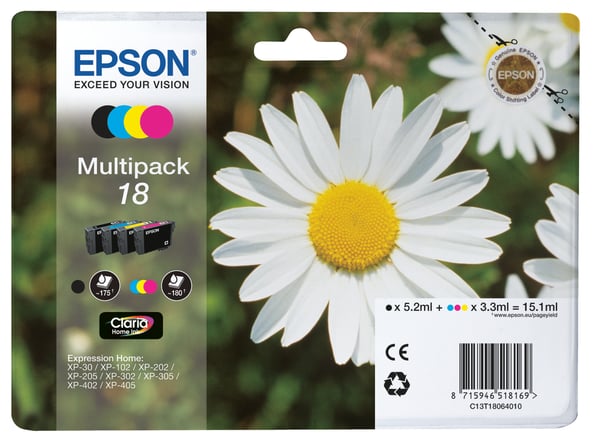 Epson Daisy Flerpack 4 färger 18 Claria Home-bläck