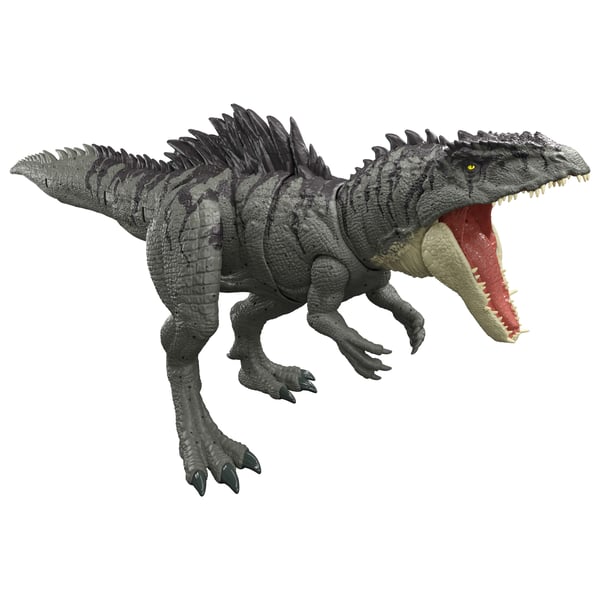 Jurassic World Colossal Chomp Giganotosaurus-figur med stort bid, angreb i flere retninger