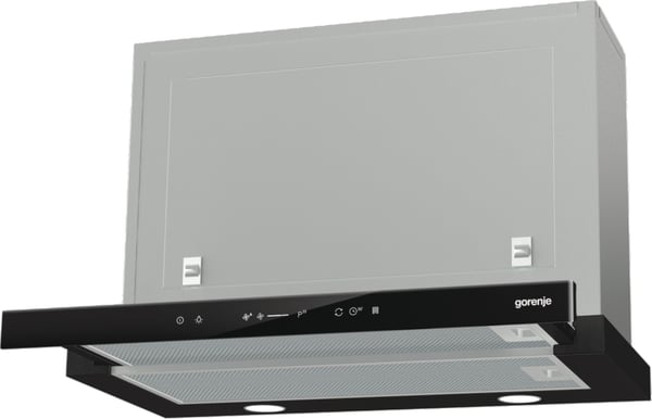 Gorenje BHP643A5BG Semi indbygget (træk ud) Sort 525 m³/t