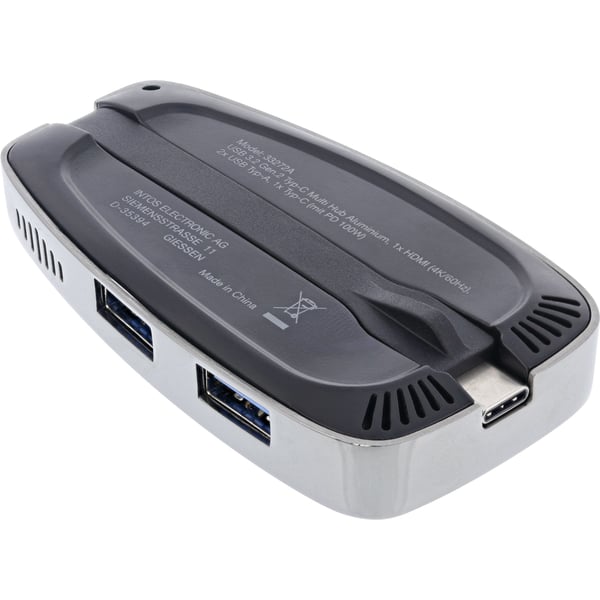 InLine 33272A gränssnittshubbar USB 3.2 Gen 2 (3.1 Gen 2) Type-C 10000 Mbit/s Silver