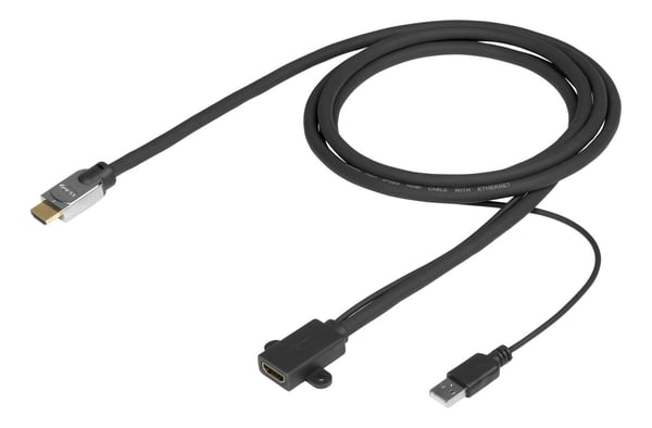 Vivolink PROHDMIHDMFM2-LSZH HDMI-kabel 2 m HDMI Type A (Standard) Sort