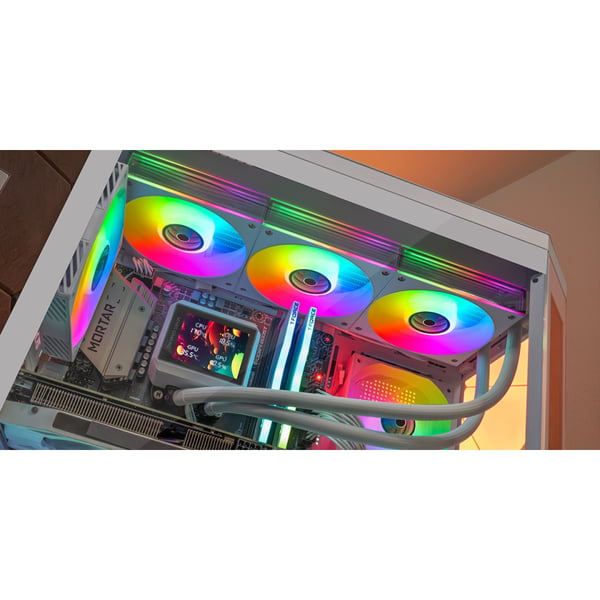 Mars Gaming ML-VISIONII360 Processor Alt-i-en væskekøler 12 cm Hvid 1 stk