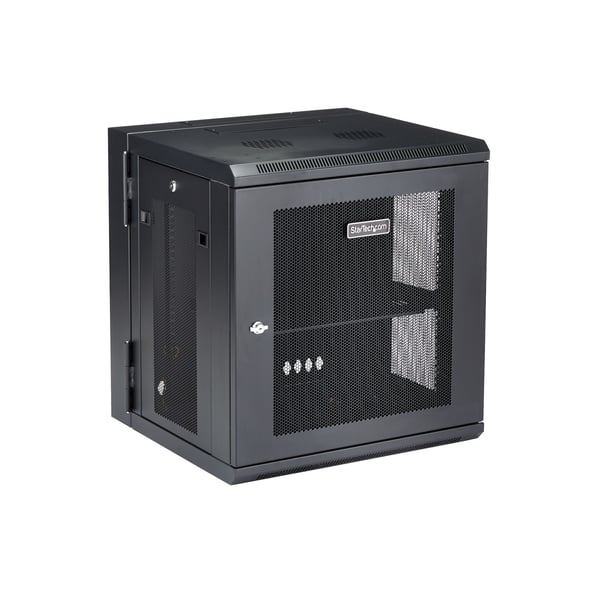 StarTech.com RK12WALHM stativ 12U Vægmonteret stativ Sort