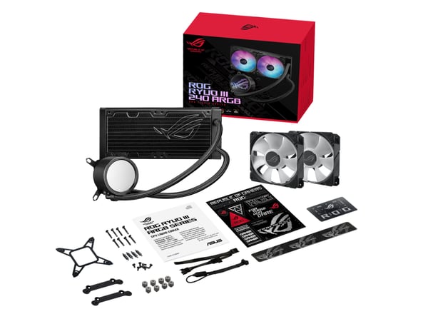 ASUS ROG Ryuo III 240 ARGB Processor Allt-i-ett vätskekylare 12 cm Svart