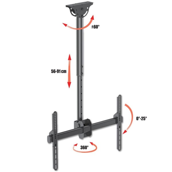 Techly ICA-CPLB 946S kyltin näyttökiinnike 177,8 cm (70") Musta