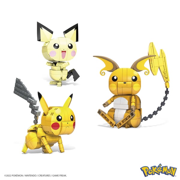 MEGA Pokémon Construx Build and Show Pikachu-udviklingstrio