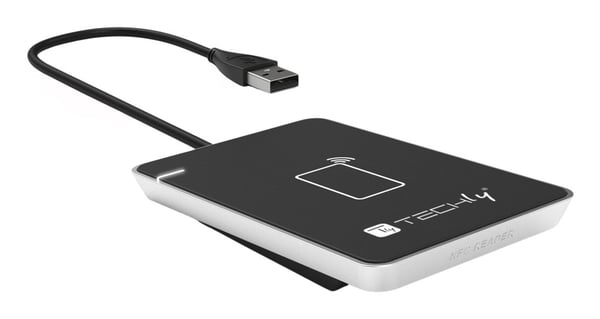 Techly I-CARD CAM-CIE RFID-läsare USB Svart, Silver