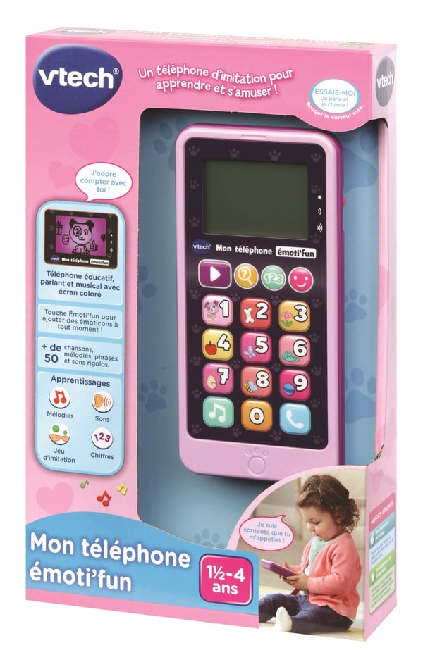 VTech Mon téléphone émoti'fun rose Bärbar dator för barn