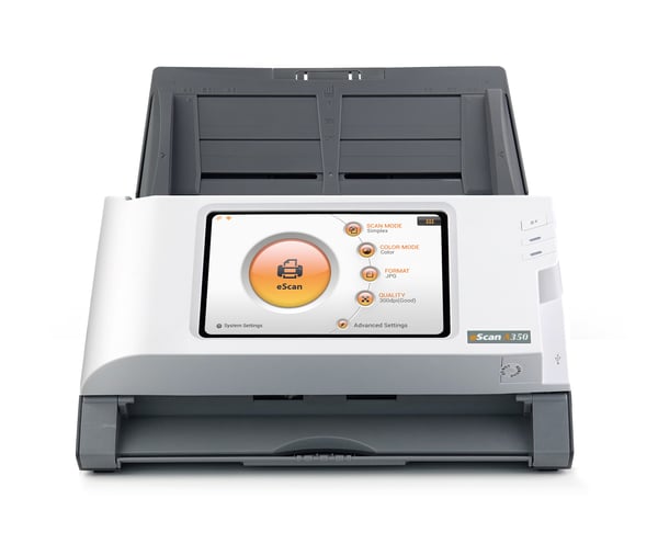 Plustek eScan A350 Essential ADF-skanner 600 x 600 DPI A4 Svart, Vit