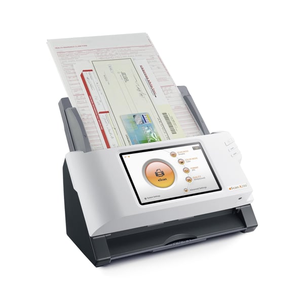 Plustek eScan A280 Essential ADF-skanner 600 x 600 DPI A4 Svart, Vit