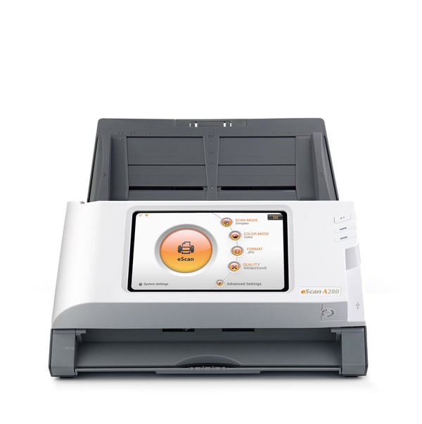 Plustek eScan A280 Essential ADF-skanner 600 x 600 DPI A4 Svart, Vit