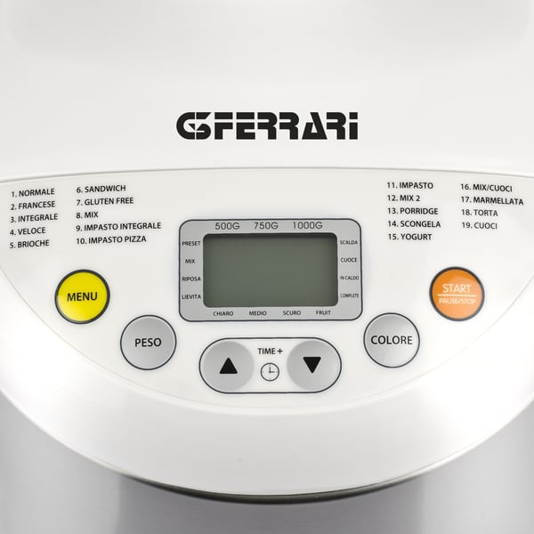 G3 Ferrari G10078 brödbakningsmaskin 550 W Rostfritt stål, Vit