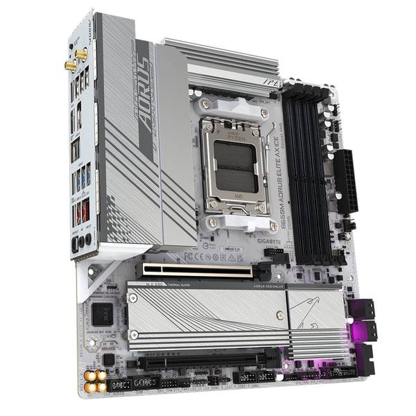 GIGABYTE B650M AORUS ELITE AX ICE emolevy AMD B650 Pistoke AM5 mikro ATX