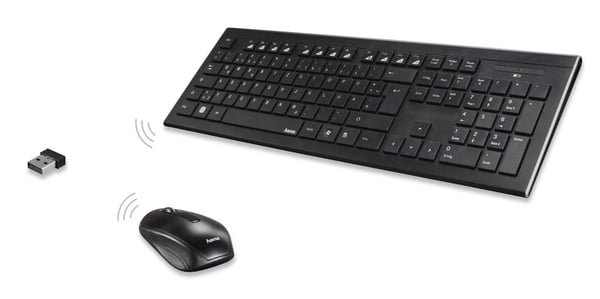 Hama Cortino näppäimistö Sisältää hiiren Koti /Toimisto Langaton RF QWERTY Ukraina Musta