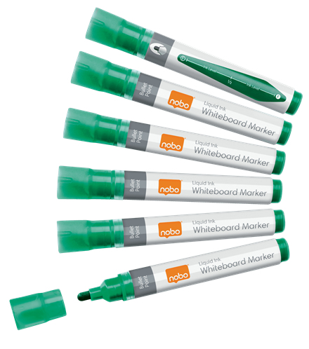 Nobo whiteboard marker rund spids 3 mm hurtigtørrende blæk, pakke/10 stk.