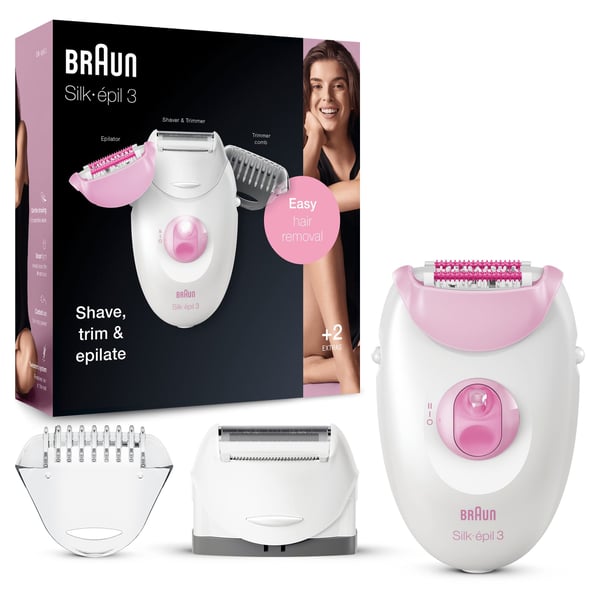 Braun Silk-épil 3 3270 20 pincetter Hvid, Rose