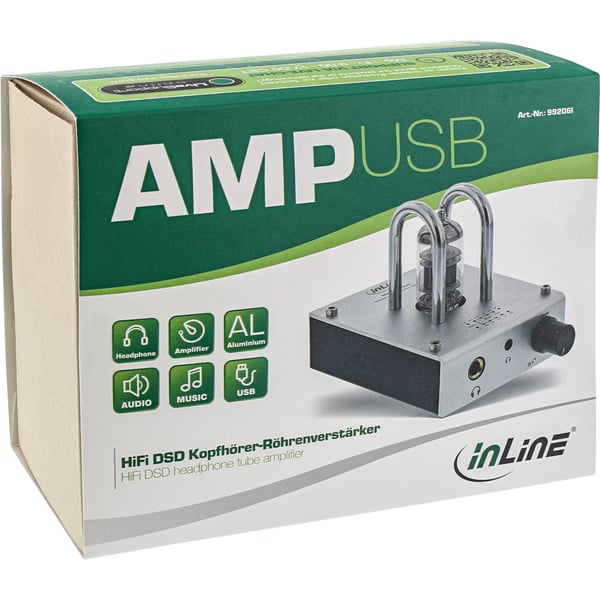 InLine 99206I kuulokevahvistin 32-bit/384kHz Hopea