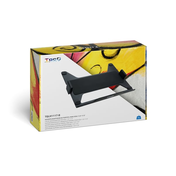 TooQ TQLH1117-B Ställ för bärbara datorer Armstativ för bärbar dator Svart 43,9 cm (17.3")