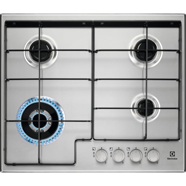 Electrolux EGS6434X kogeplade Rustfrit stål Indbygget 60 cm Gaskomfur 4 zone(s)