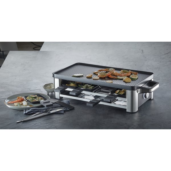 WMF Lono 0415040011 raclettepannu 8 henkilö(t) 1500 W Musta, Kromi