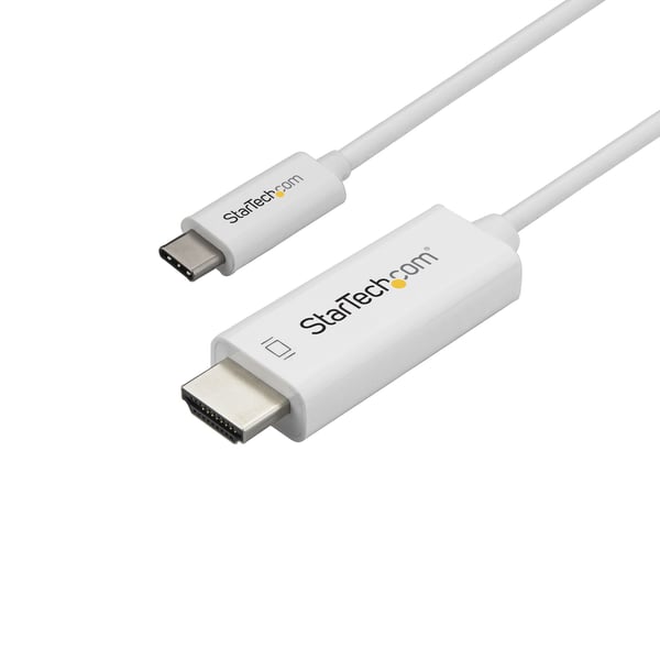 StarTech.com 1 m USB-C til HDMI-kabel, 4K 60 Hz USB Type-C til HDMI 2.0-videoskærmkortkabel, Thund