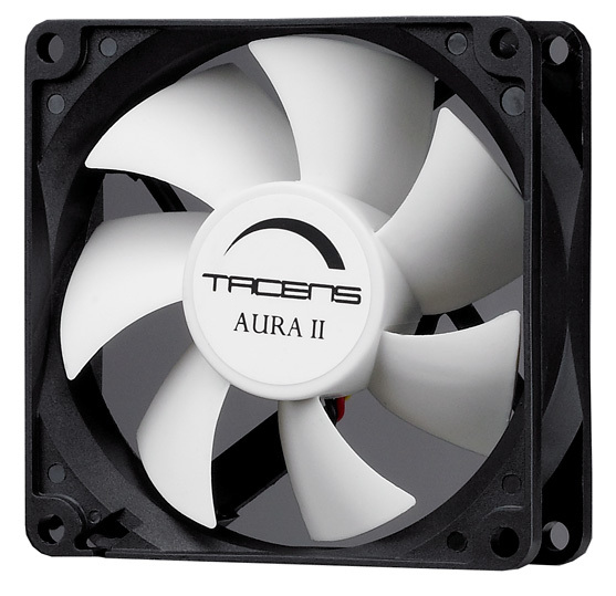 Tacens Aura II 8cm Computerkabinet Ventilator Sort, Hvid