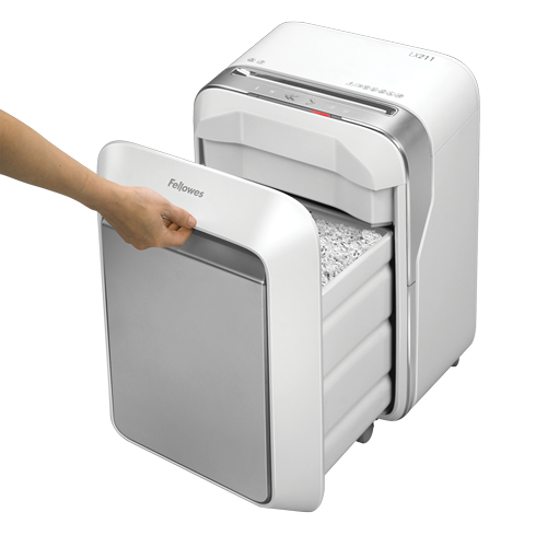Fellowes LX Series Powershred LX21 paperisilppuri Mikroleikkaava Harmaa, Valkoinen