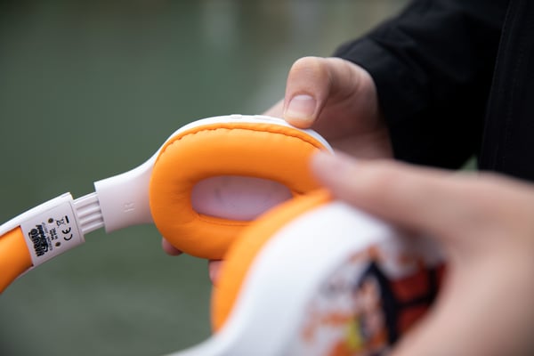 Konix Naruto KX BT HEADPHONES Headset Kabel & Trådlös Huvudband Spela Bluetooth Orange, Vit