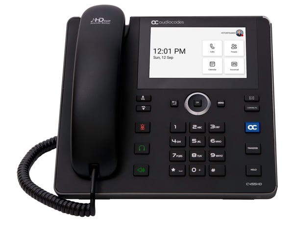 AudioCodes C455HD IP-telefoner Svart 8 linjer TFT