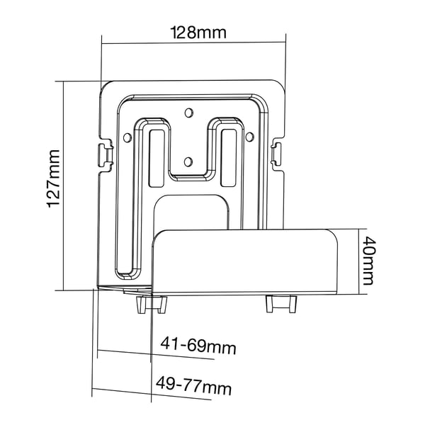 InLine 23152C holder Passiv holder Digital medieafspiller Sort