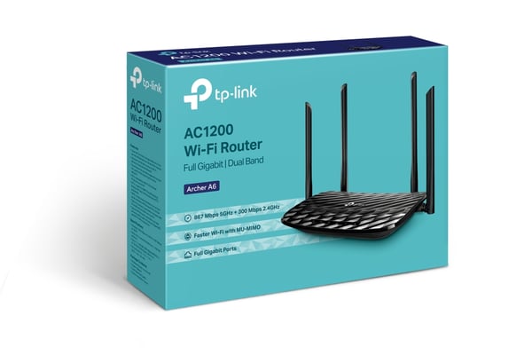 TP-Link AC1200 langaton reititin Gigabitti Ethernet Kaksitaajuus (2,4 GHz/5 GHz) Musta