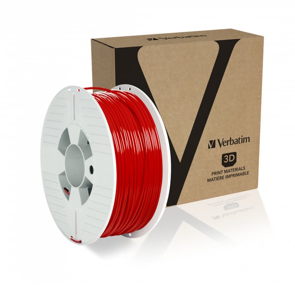 Verbatim 55330 3D print materiale Polymælkesyre (PLA) Rød 1 kg