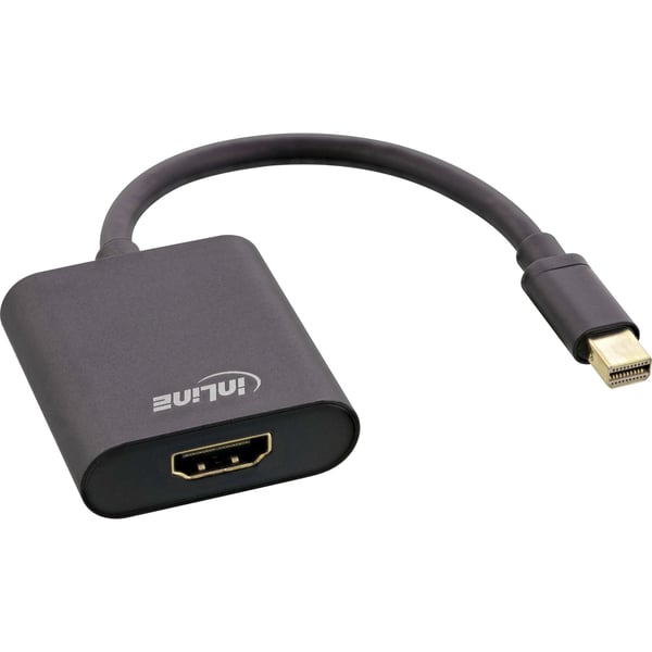 InLine 17193S videokabel adapter 0,15 m Mini DisplayPort HDMI Sort