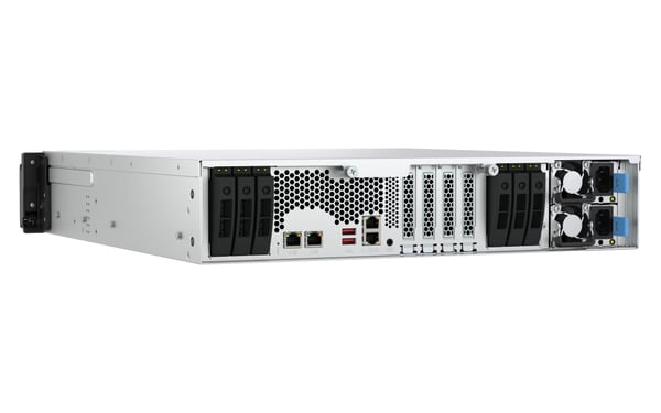 QNAP TS-H3077AFU-R7-64G NAS & lagringsserver Stativ (2U) AMD Ryzen™ 5 64 GB DDR5 0 TB QuTS hero Sort, Metallic