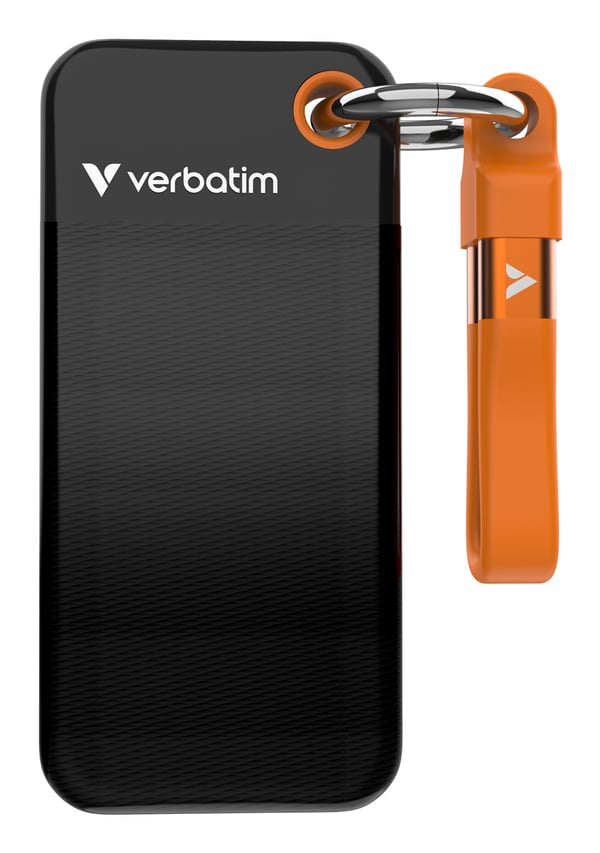 Verbatim 32435 ulkoinen SSD 128 GB USB Type-C 3.2 Gen 2 (3.1 Gen 2) Musta, Oranssi