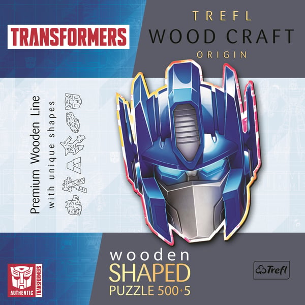 Transformers Wooden Shaped Puzzle 500+5 Puslespil 505 stk Tegnefilm