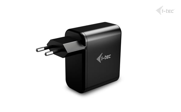 i-tec CHARGER-GAN100W mobiililaitteen laturi Universaali Musta AC Pikalataus Sisätila