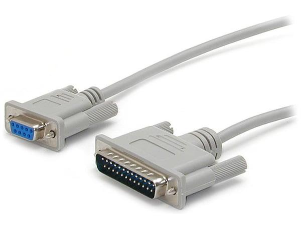 StarTech.com 3 m Seriell korsad DB9 till DB25-nollmodemskabel - F/M