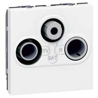 Legrand 0 787 86 eluttag SAT + TV + radio Vit