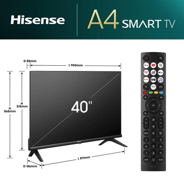 Hisense FHD Smart TV 40A4N ČR