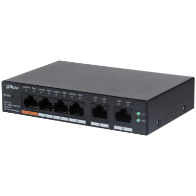 Dahua Technology DH-CS4006-4ET-60 netværksswitch Administreret L2 Gigabit Ethernet (10/100/1000) Strøm over Ethernet (PoE) Sort