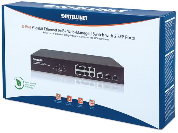 Intellinet 561167 nätverksswitchar hanterad Gigabit Ethernet (10/100/1000) Strömförsörjning via Ethernet (PoE) stöd Svart