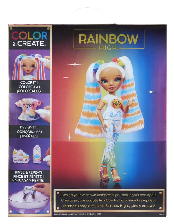 Rainbow High Color & Create Fashion Doll- Character 3 (green eyes)