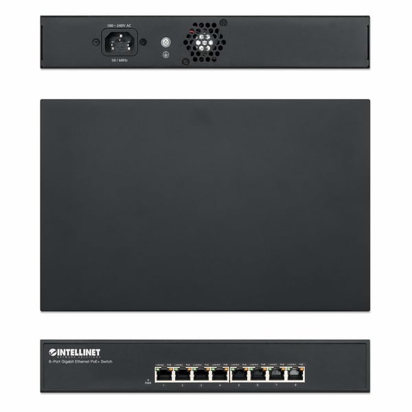 Intellinet 560641 netværksswitch Gigabit Ethernet (10/100/1000) Strøm over Ethernet (PoE) Sort