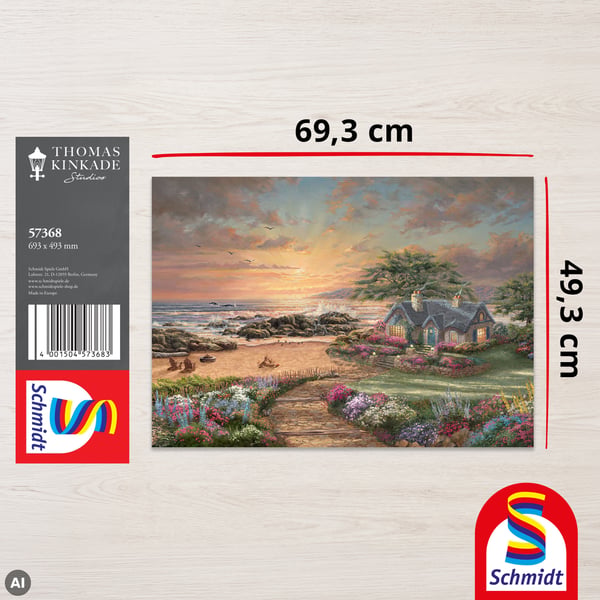 Schmidt® Spiele Thomas Kinkade Studios: Seaside Cottage Kuviopalapeli 1000 kpl Maisema
