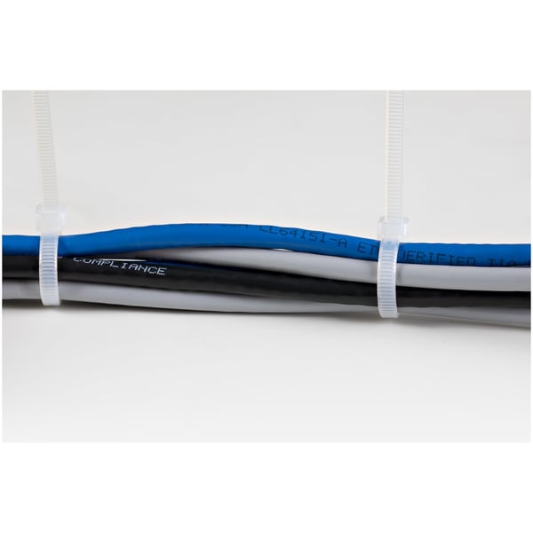 StarTech.com CBMZT8N kabelsamler Udløselig kabelbinder Nylon, Plast Hvid 100 stk