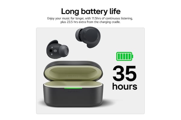 LG BUDSLITE.AEUSLBK kuulokkeet ja kuulokemikrofoni True Wireless Stereo (TWS) In-ear Puhelut/Musiikki/Urheilu/Päivittäinen USB Type-C Bluetooth Musta
