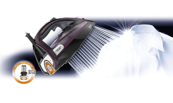 Tefal Ultimate Pure FV9835 strygejern Tør & dampstrygejern Durilium autoclean strygesål 3000 W Lilla