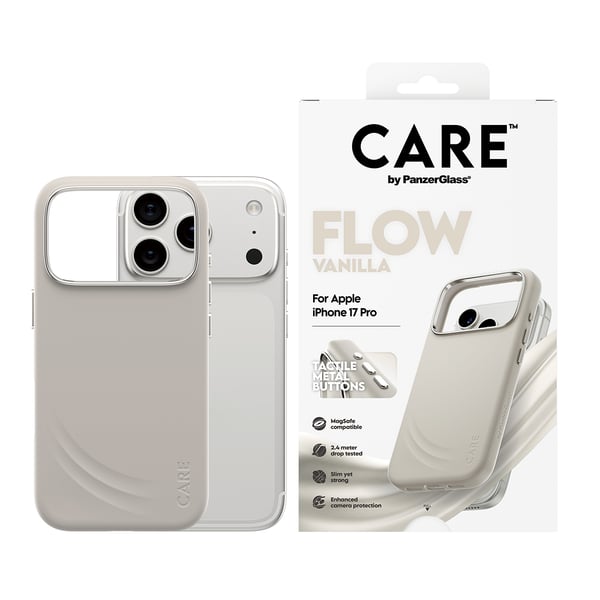 PanzerGlass CARE™ by ® Flow Case Vanilla m. MagSafe iPhone 17 Pro